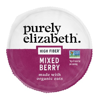 purely elizabeth. Gluten Free Mixed Berry Prebiotic Fiber Oatmeal Cup - 2oz