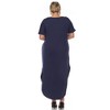 Plus Size Short Sleeve V-neck Maxi Dress - 4 of 4
