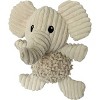 Petlou Durable Natural Nubby Plush Dog Toys with Squeaker and Crinkle Paper - 10" Natural Elephant - 3 of 3