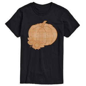 Men's - Instant Message - Muted Plaid Pumpkin Short Sleeve Graphic T-Shirt - 1 of 4