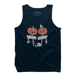 Men's Design By Humans Halloween Pathways By runcatrun Tank Top - 1 of 3