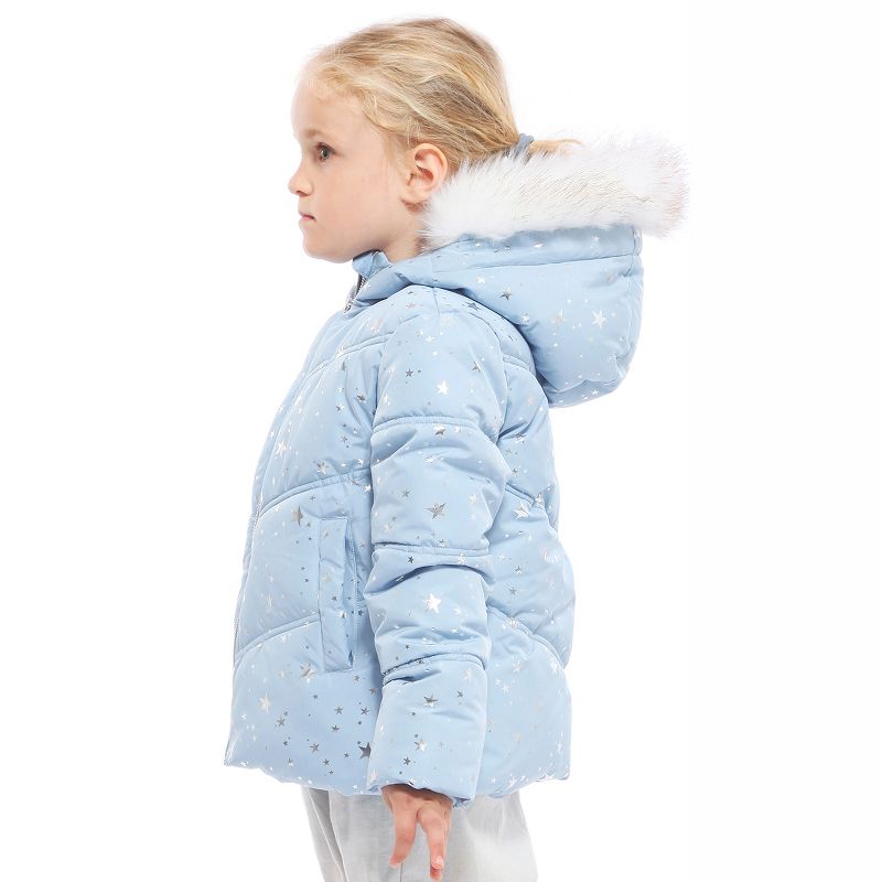 Rokka&Rolla Girls' Heavy Winter Puffer Jacket Bubble Coat, 5 of 9