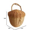 Hand Bag Rattan Storage Acorn Basket With Lid, Cute Handcrafted Organizer Gift Decoration, Artwork Wicker Newborn Photography Accessories Acorn - 2 of 4