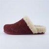CUSHIONAIRE Cliché Genuine Suede Woven Mule Slippers for Women Indoor and Outdoor - Slip On Faux Fur Lining Women Footwear for Comfort - 2 of 4