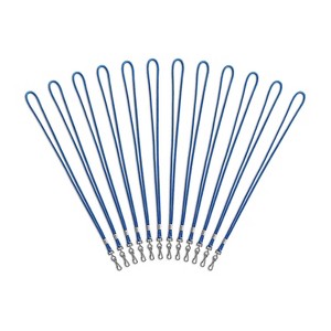 Staples Lanyards with Swivel Clip 36" Length Nylon Blue 12/Pack (18917) - 1 of 3