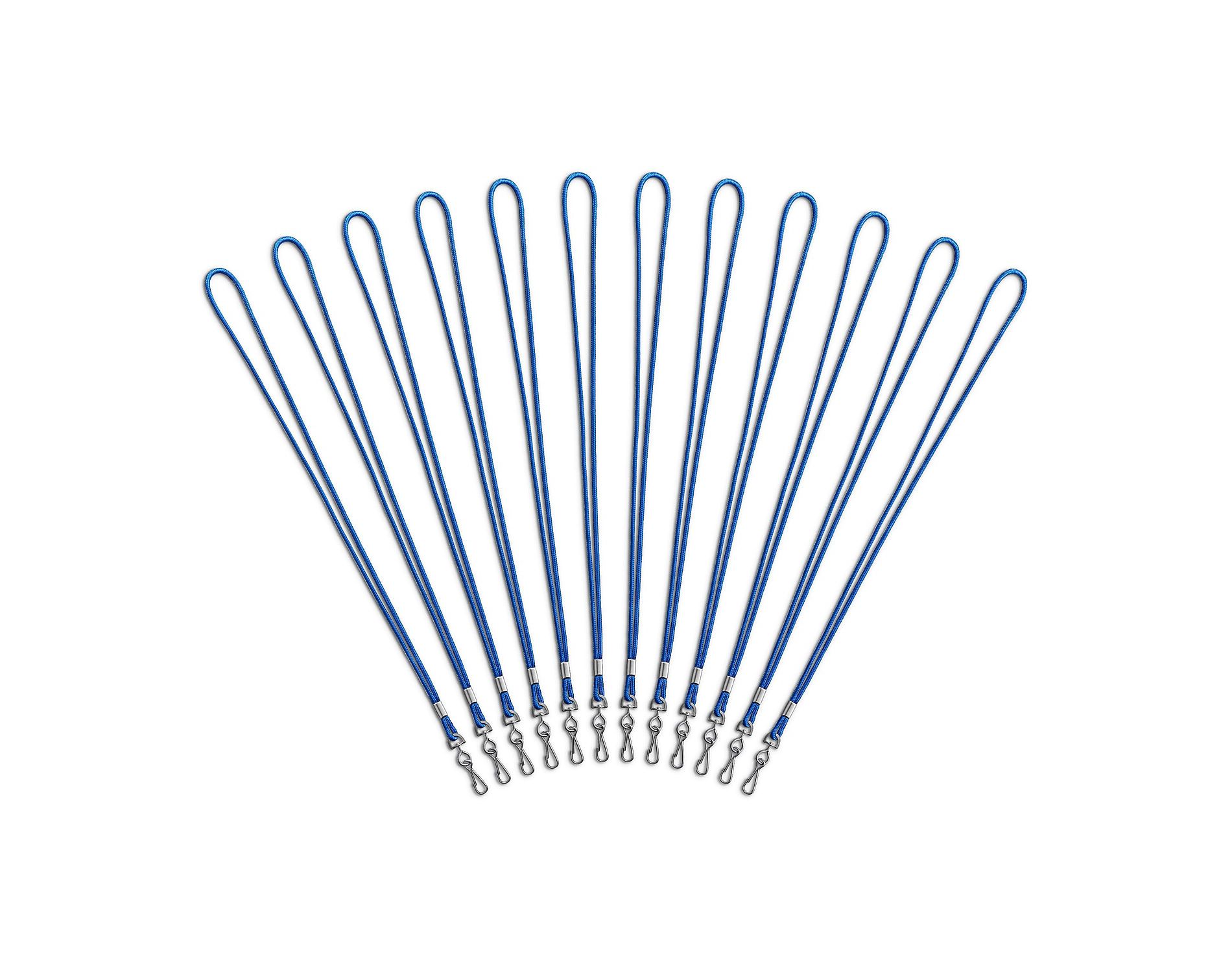 Staples Lanyards with Swivel Clip 36" Length Nylon Blue 12/Pack (18917)