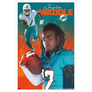 Trends International NFL Miami Dolphins - Jaylen Waddle 21 Framed Wall Poster Prints - 1 of 4