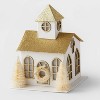 8" Battery Operated Decorative Paper House White/Gold - Wondershop™ - image 3 of 3