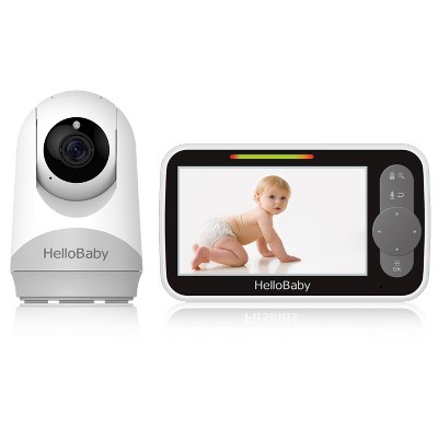 HelloBaby 5" Video Baby Monitor with Remote Pan-Tilt-Zoon (HB6251) - White