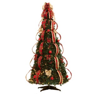 BrylaneHome 6 Ft Fully Decorated Pre-Lit Pop-Up Christmas Tree - 1 of 4