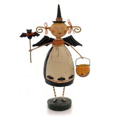 Lori Mitchell 8.25" Batty Betty Witch Bats Pumpkin Halloween  -  Decorative Figurines