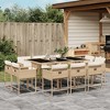 vidaXL Patio Dining Set Set of 10 Beige, Cream White - 2 of 4