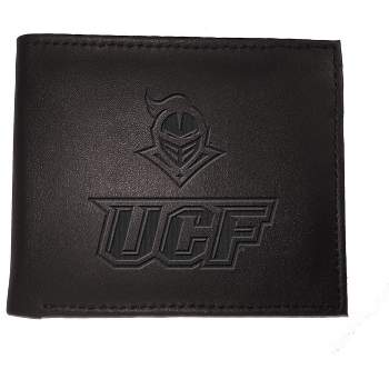 Evergreen NCAA UCF Knights Black Leather Bifold Wallet Officially Licensed with Gift Box