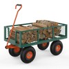 GustoWave Heavy Duty Steel Garden Cart Wagon,Capacity 3-in-1 Convertible Yard Cart with 10" All-Terrain Wheels, for Soil, Mulch, Tools - 2 of 4