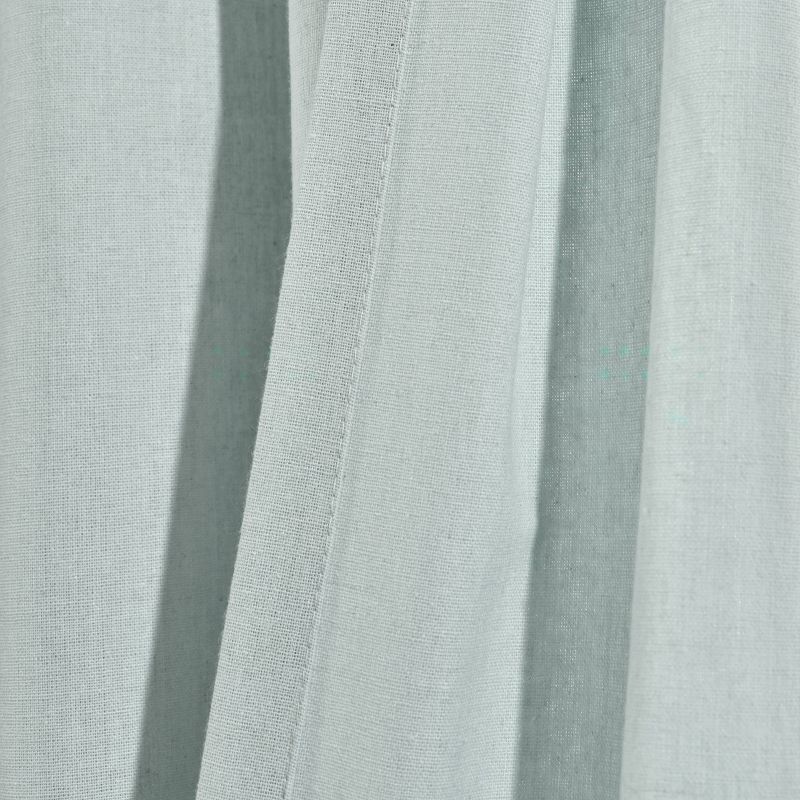 84"x40" Linen Button Pinched Pleat Light Filtering Window Curtain Panel - Lush Décor, 6 of 8