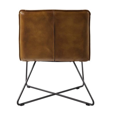 Balrog Timeless Saddle Brown Top Grain Leather Accent Chair