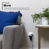 GE 3 Outlet Grounded Tap with Guide Light: UL Listed Plug Adapter, White Outlet Extender, 15A Splitter - 4 of 4