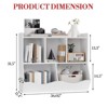 TackView 3-Tier Wooden Toy Storage Organizer & Bookshelf,5-Section Book Rack Daycare Furniture,for Nursery,Bedroom,School - 3 of 4