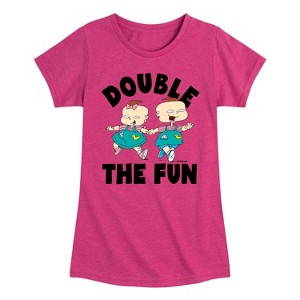 Girls' - Rugrats - Double the Fun Fitted Short Sleeve Graphic T-Shirt - 1 of 4