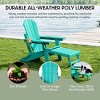 WestinTrends Malibu Folding Adjustable Adirondack Chair with Retractable Ottoman and Cup Holder, Weathered Wood - 4 of 4