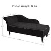 Whizmax Modern Armless Chaise Lounge with Solid Wood Legs, Upholstered Sofa Recliner Lounge Chair for Bedroom Living Room Office Room - 3 of 4