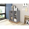 29.92" Cornelia Cabinet Gray/Natural - Manhattan Comfort: Multi-Use Stand & Bookcase - 4 of 4