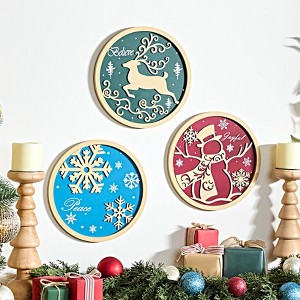 The Lakeside Collection Holiday Wall Art Trio - 1 of 4