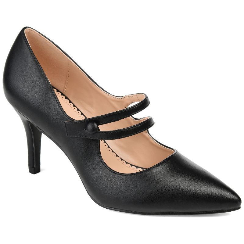 Journee Collection Womens Sidney Pointed Toe Mid Heel Pumps, 1 of 11