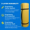 Aqua Lily Pad Floating Mat with Duracore, Foam Lake Pool Water Float with 3 Layer Construction for Outdoor Swimming, 6’ x 15’, Yellow/Blue - 3 of 4