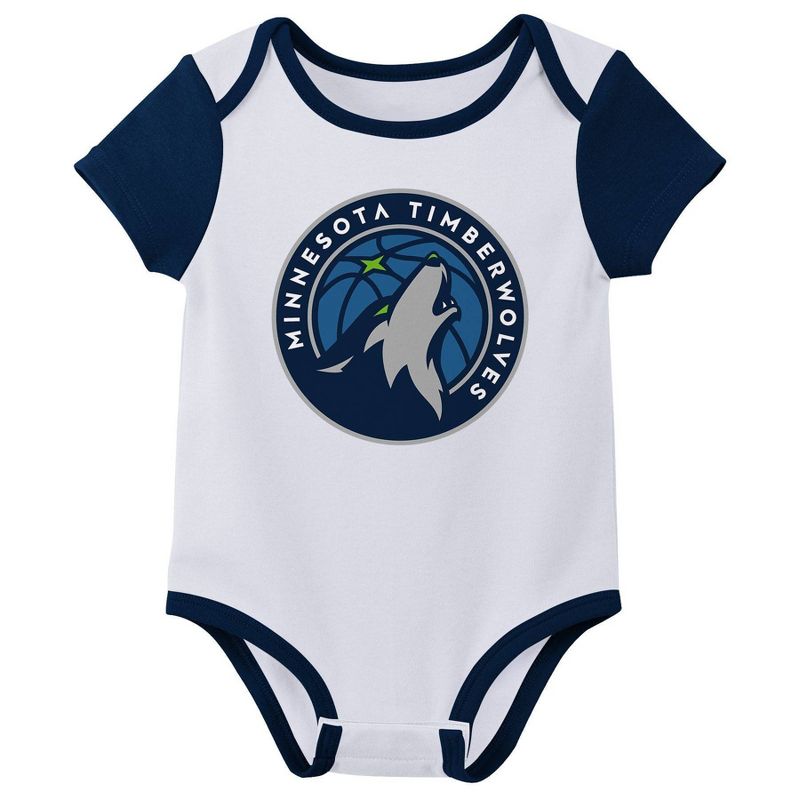 NBA Minnesota Timberwolves Infant Boys&#39; 3pk Bodysuit Set, 3 of 5