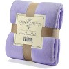 Continental Bedding Microfleece Bed Blankets - 10 Pack - Soft Lightweight Fleece Throw Blanket Single Color Set - Ivory, Purple, Pink, Blue, Gray - 2 of 4