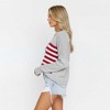 Woman Multicolor Flag Pattern Sweater – Long Sleeve, Round Neck Pullover Cherie Code - 3 of 4