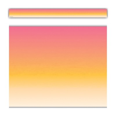 Teacher Created Resources Pink and Orange Color Wash Straight Border Trim, 35 Feet (Pack of 6)