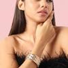 SOHI Women's California Gold Dented Textured Bracelet - 3 of 4