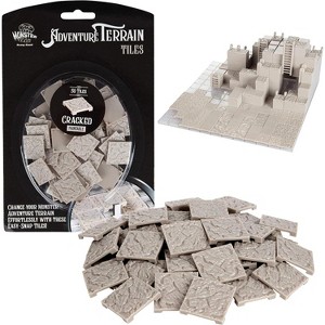 Monster Adventure Terrain - 50pc Cracked Style Tile Expansion Pack Paintable 1"x1" Tile Set - Compatible with DND Dungeons Dragons, Pathfinder, RPG - 1 of 3