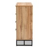 Reid Wood and Metal 4 Drawer Dresser Oak/Black - Baxton Studio: Contemporary Bedroom Storage, Minimalist Design - 4 of 4