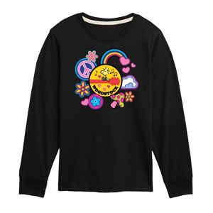 Boys' - Peanuts - Woodstock Peace And Love Flair Long Sleeve Graphic T-Shirt - 1 of 4