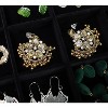 24-Grid Jewelry Box with Clear Lid & Lock, Removable Black Velvet Tray for Display and Storage - 3 of 4