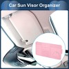 Unique Bargains Car Sun Visor Organizer with Sunglasses Holder for Cards License Pen Organizer PU Leather Pink - 2 of 4