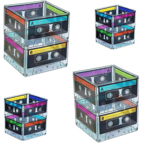 Cassette Tape Bucket Centerpiece (8 Pack) - 80s & 90s Party Supplies, Retro Music Theme Decoration for Adults & Kids by 4E's Novelty - image 1 of 4