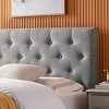 Twin Size Platform Bed with Upholstered Headboard for Bedroom - 3 of 4