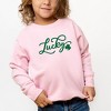 The Juniper Shop Cursive Lucky Clover Toddler Graphic Sweatshirt - 2 of 3