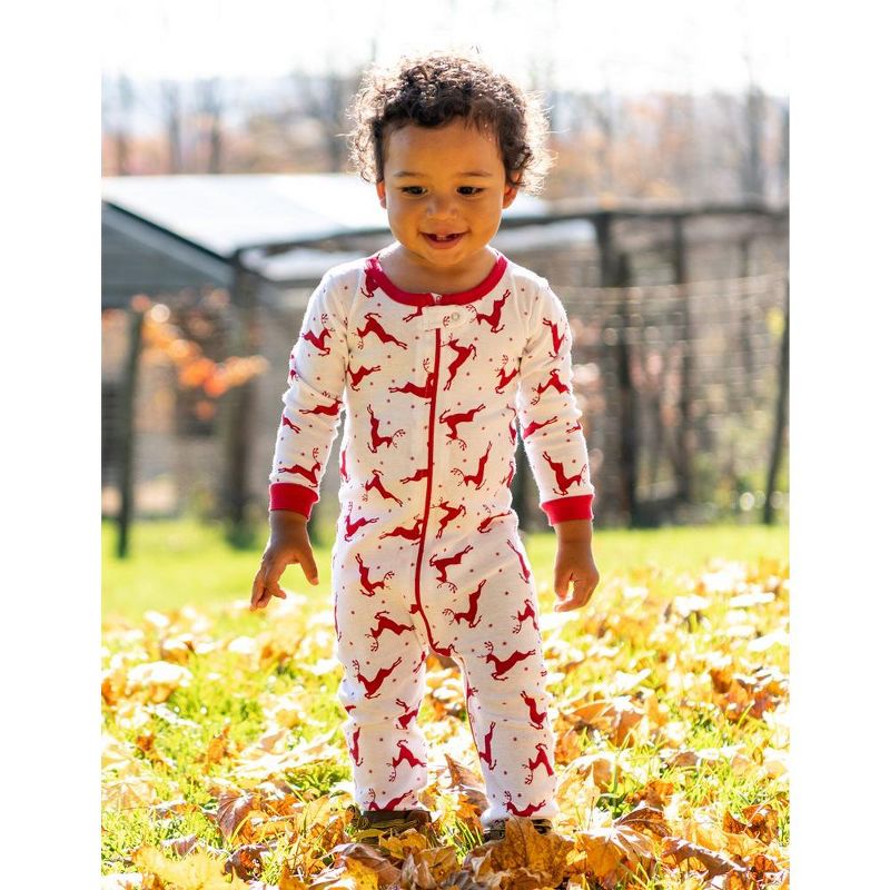 Leveret Footed Cotton Christmas Pajamas, 4 of 5