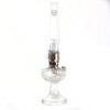 Aladdin Lincoln Drape Oil Lamp, Clear Glass Indoor Fuel Lamp with White Glass Shade, Nickel Trim - 3 of 3