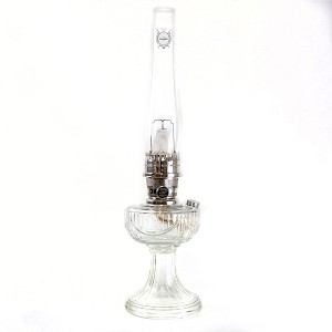 Aladdin Lincoln Drape Oil Lamp - Traditional Classic Indoor Oil or Kerosene Fuel Lamp, Bright White Light, Glass with Nickel Trim - 1 of 3