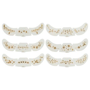 Unique Bargains Christmas Holiday Design Temporary Face Tattoo 6 Pcs - 1 of 4