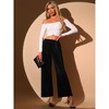 INSPIRE CHIC Women's Pleated Shiny High Waist Elastic Wide Leg Party Clubwear Trousers - 4 of 4