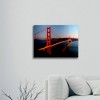 Trademark Fine Art-Pierre Leclerc 'Golden Gate Sf' Floating Brushed Aluminum Art - 3 of 4