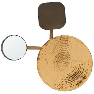 Olosa Decorative Mirror - 17" x 16" - WDC1030 - Antique Brass - Safavieh - 1 of 4