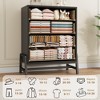 38.6 in. H Oak Wood Freestanding 4-Drawer Dresser with Storage, Closet Storage Chest for Living Room, Bedroom, Entryway - 4 of 4